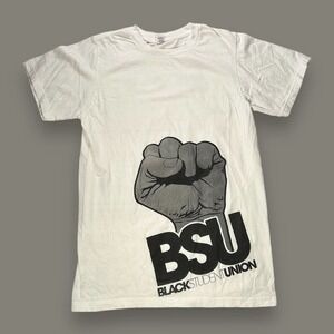 Anvil Black Student Union White Graphic Tshirt Size Small - "Bryn"